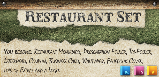 Rustic BBQ Steak House Restaurant Set